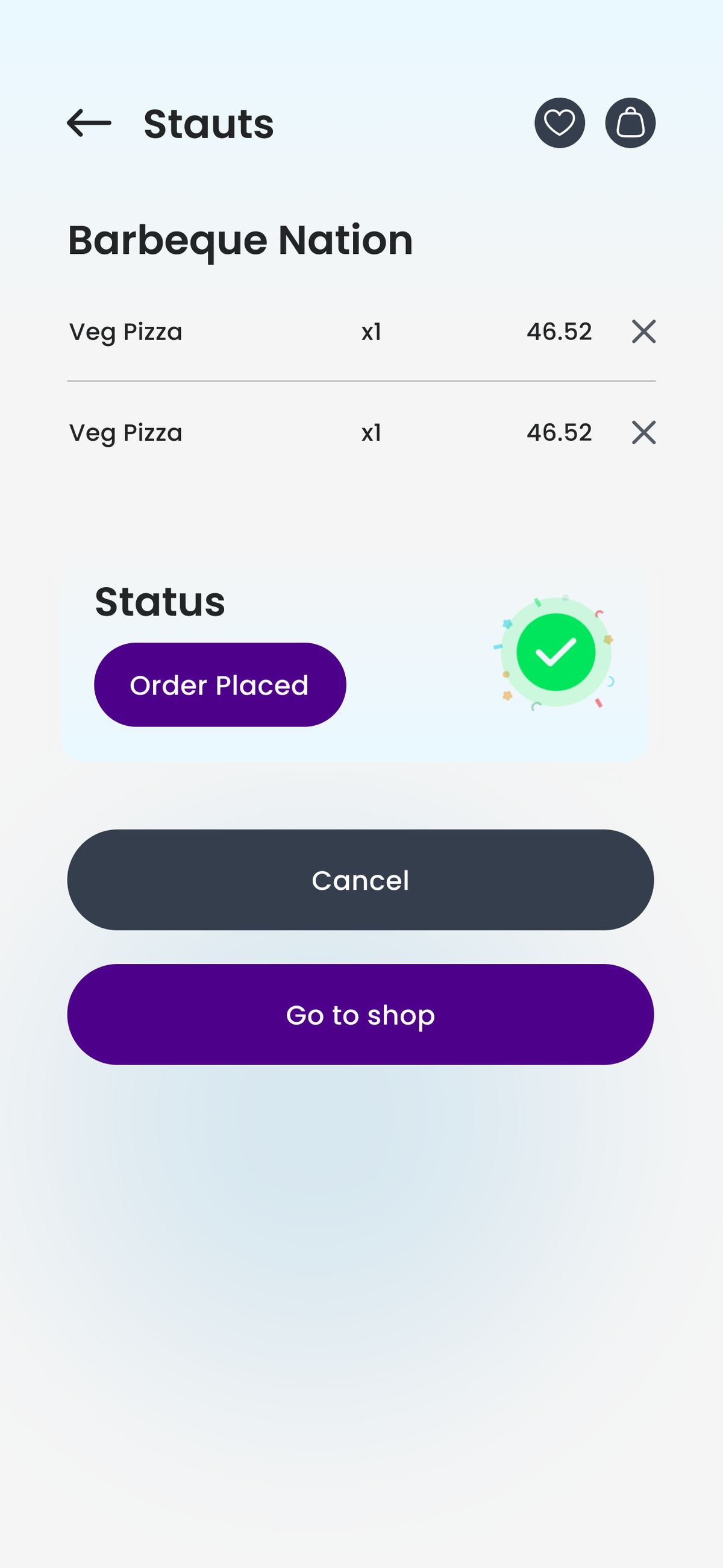 Pickauni order status