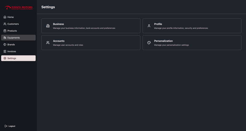 Yooco Motors settings